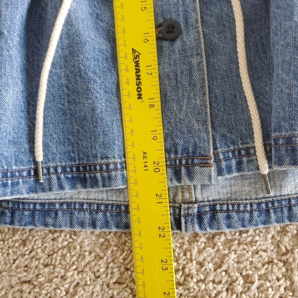 Madewell Denim Claremont Drawstring Jacket Saybrook Wash Medium - Picture 10 of 13